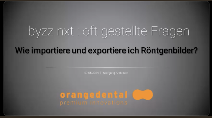 Wie importiere und exportiere ich Röntgenbilder?