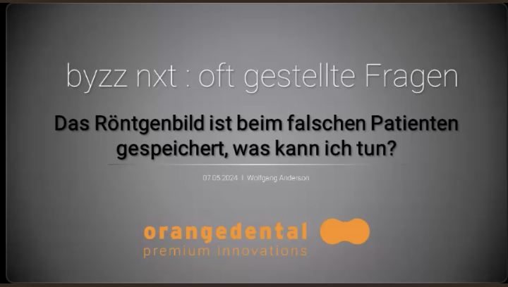 Das Röntgenbild ist beim falschen Patienten gespeichert, was kann ich tun?